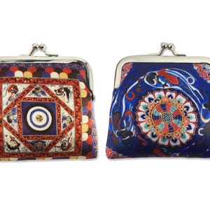 Coin Purse, Purse, Chinoiserie, Japanese Gifts, Change Purse, Pouches, Small Purse, Kiss Lock Purse, Spiritual Gifts