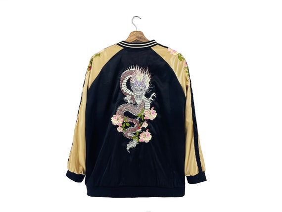 Sukajan Embroidery Souvenir Jacket, Bomber Jacket, Japanese