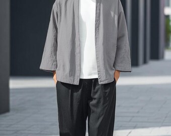 Veste Japonaise Homme Perdontoo Hommes Chemise Kimono Décontractée Linge Guadeloupe Chemise Homme Temu