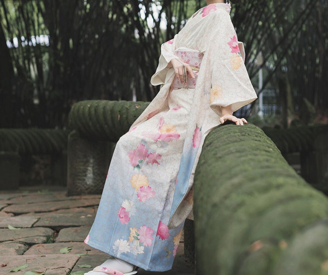 Kimono Yukata Japanese Kimono Robe Festival Kimono Women Etsy UK