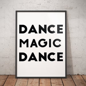 Dance Magic Dance Labyrinth Movie David Bowie Printable. Instant Digital Download. Print Me At Home.