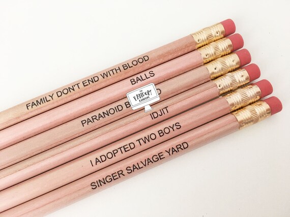 Supernatural Bobby Quotes Pencil Set Bobby Singer Set Etsy