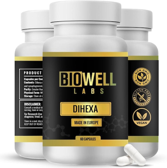 Dihexa Capsules Premium Dihexa Brain Peptide Supplement for Cognitive  Support and Focus 60 Count