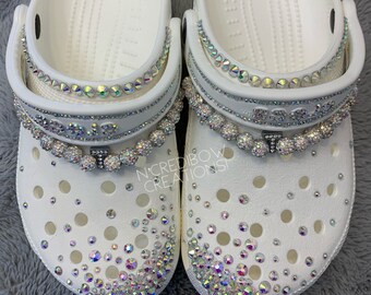 bedazzled wedding crocs