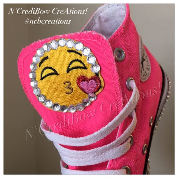bedazzled pink converse