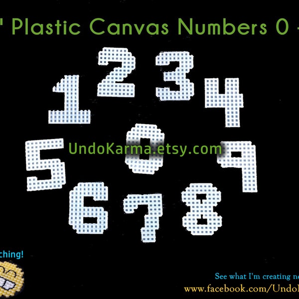 2" NUMBERS Plastic Canvas pre-cut shapes 0-9 Needlepoint Craft School Teaching Projects Sew yarn Paint Bead Kids School Education Dates