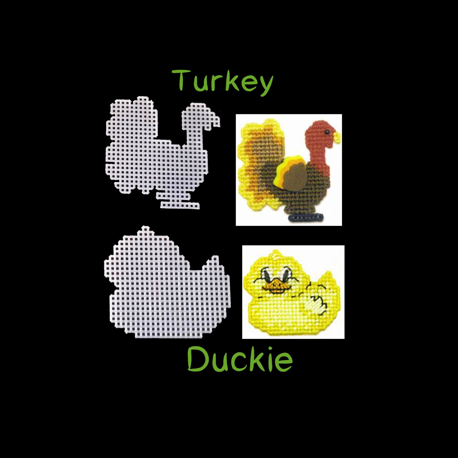 ANIMALS Precut PLASTIC Canvas SHAPES Ornaments Pig Etsy