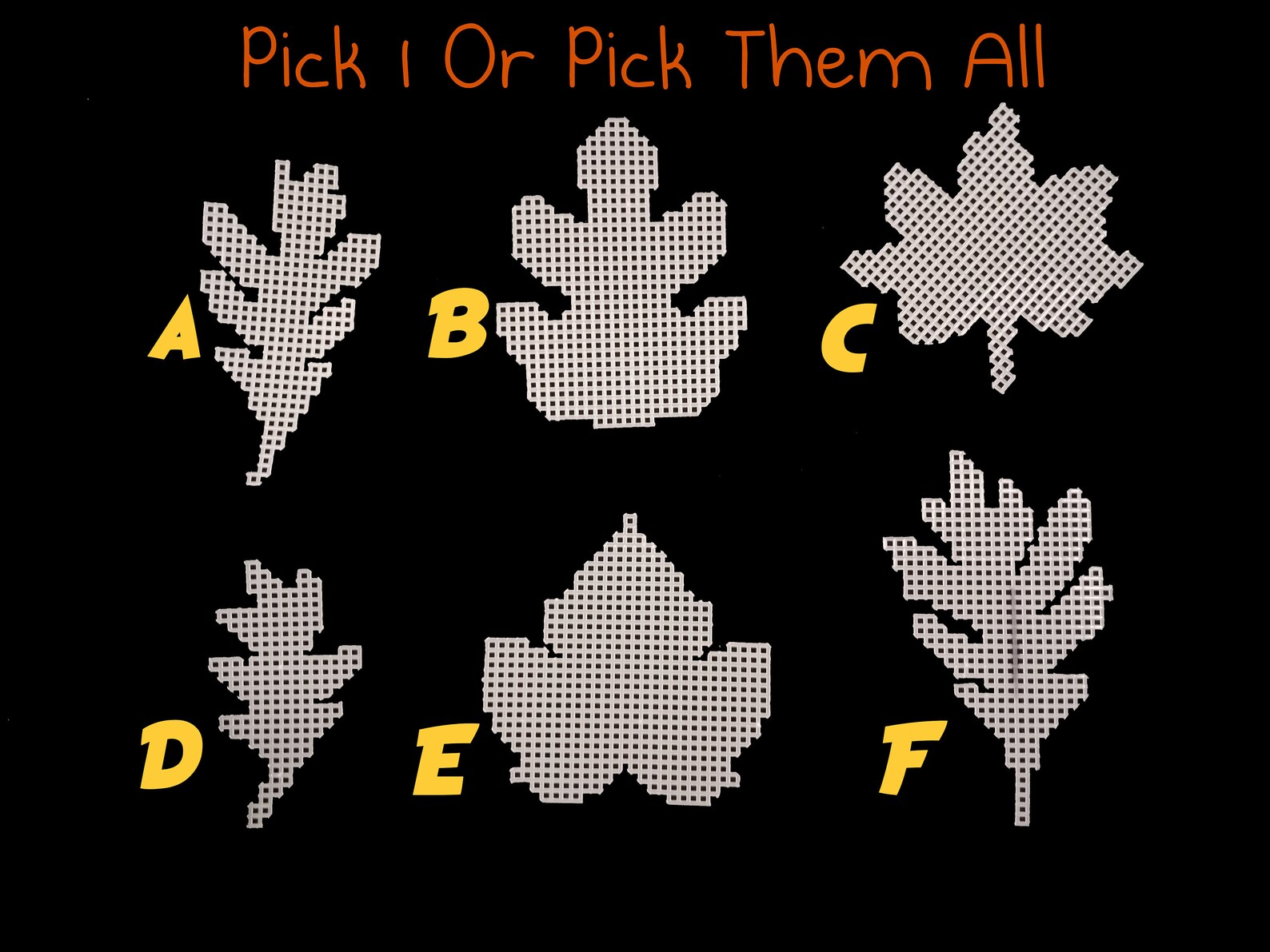 AUTUMN LEAVES Precut Plastic Canvas Shapes Plant Etsy