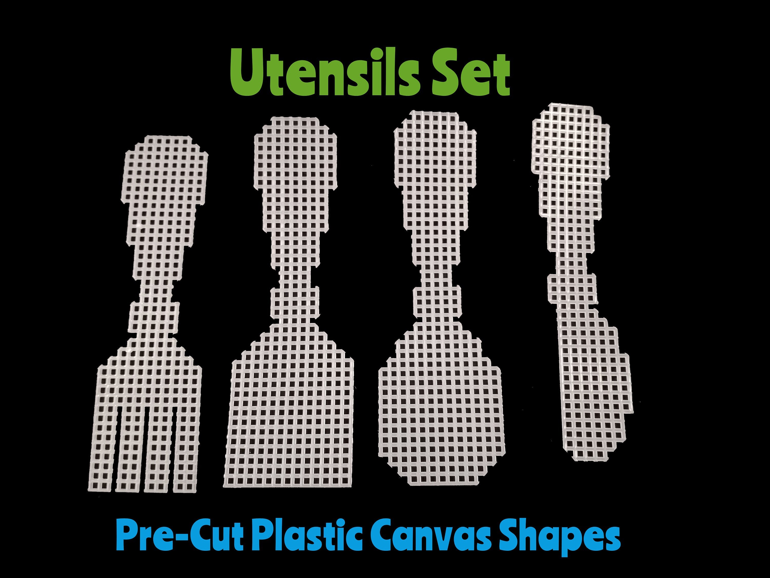 UTENSILS Precut PLASTIC CANVAS Shape Fork Spoon Knife Spatula Etsy