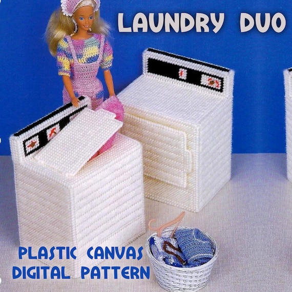 BARBIE LAUNDRY Duo Plastic Canvas Digital PATTERN Washer Dryer Machine Doll  House Furniture Vintage Needlepoint Kids Play Toys -  Canada