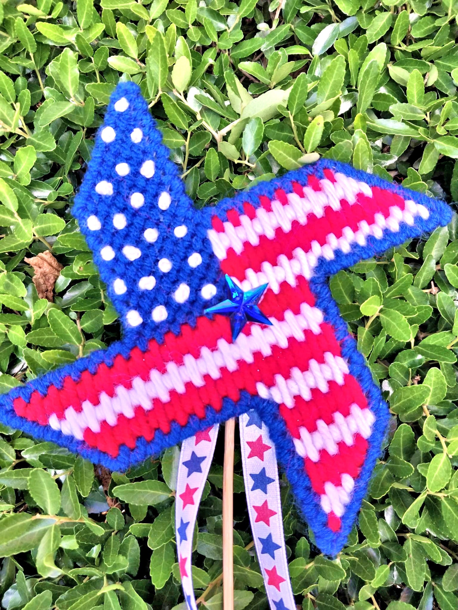 PATRIOTIC SPINNERS Plastic Canvas Pattern Pinwheel PDF Plant Pokes ...
