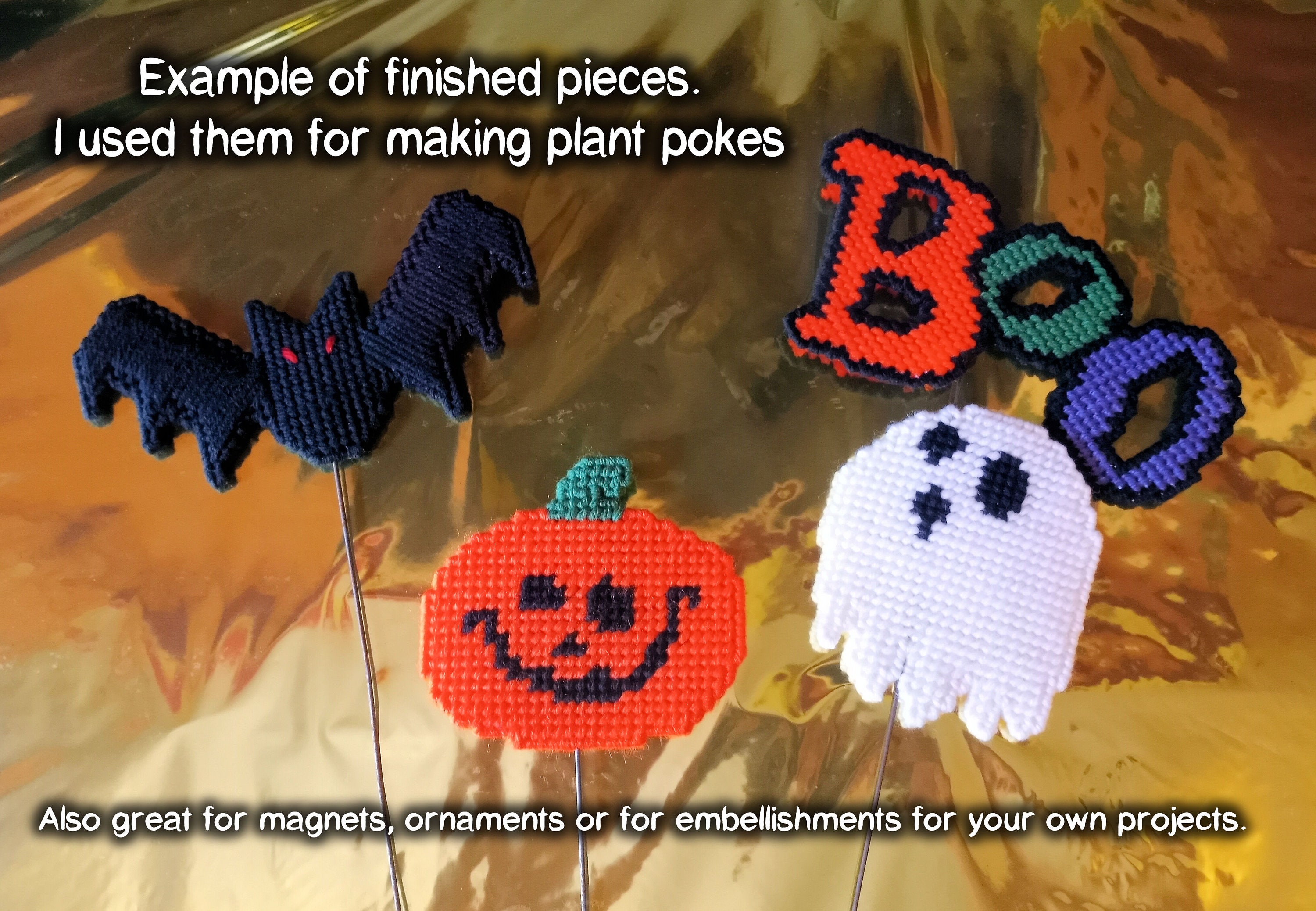 5 Little Monsters: Mini Canvas Halloween Magnets