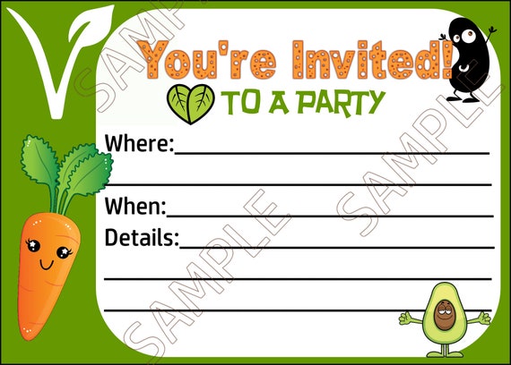 youre invited vegan dinner party birthday invitation card you etsy you re invited cards