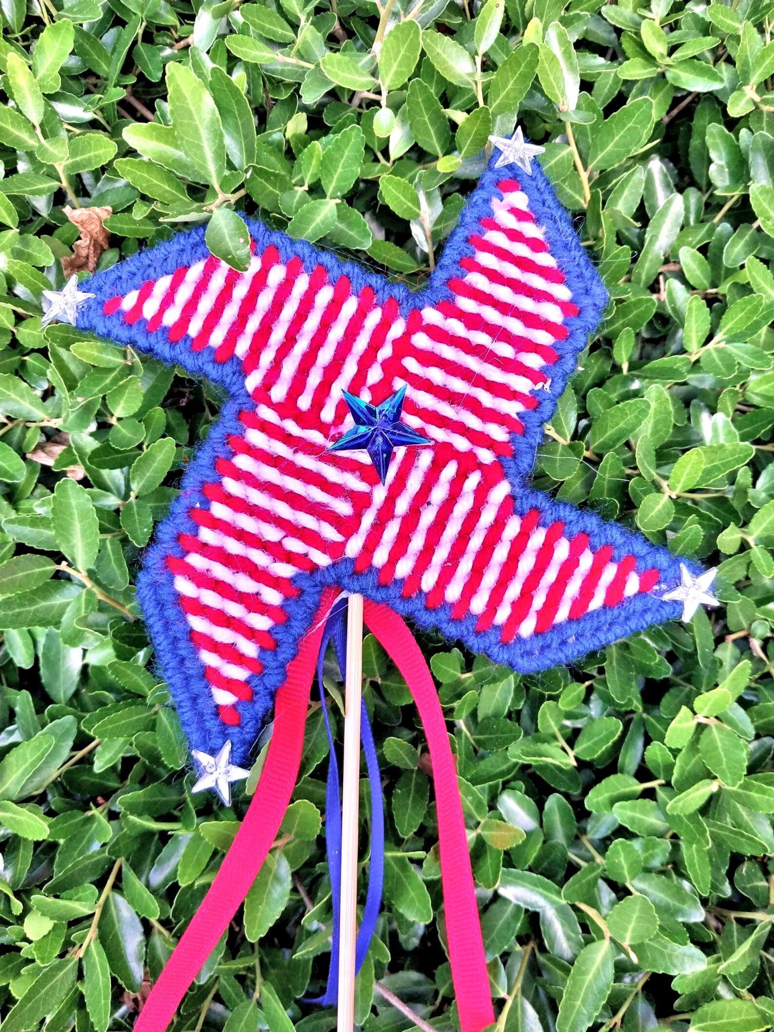 PATRIOTIC SPINNERS Plastic Canvas Pattern Pinwheel PDF Plant Pokes ...