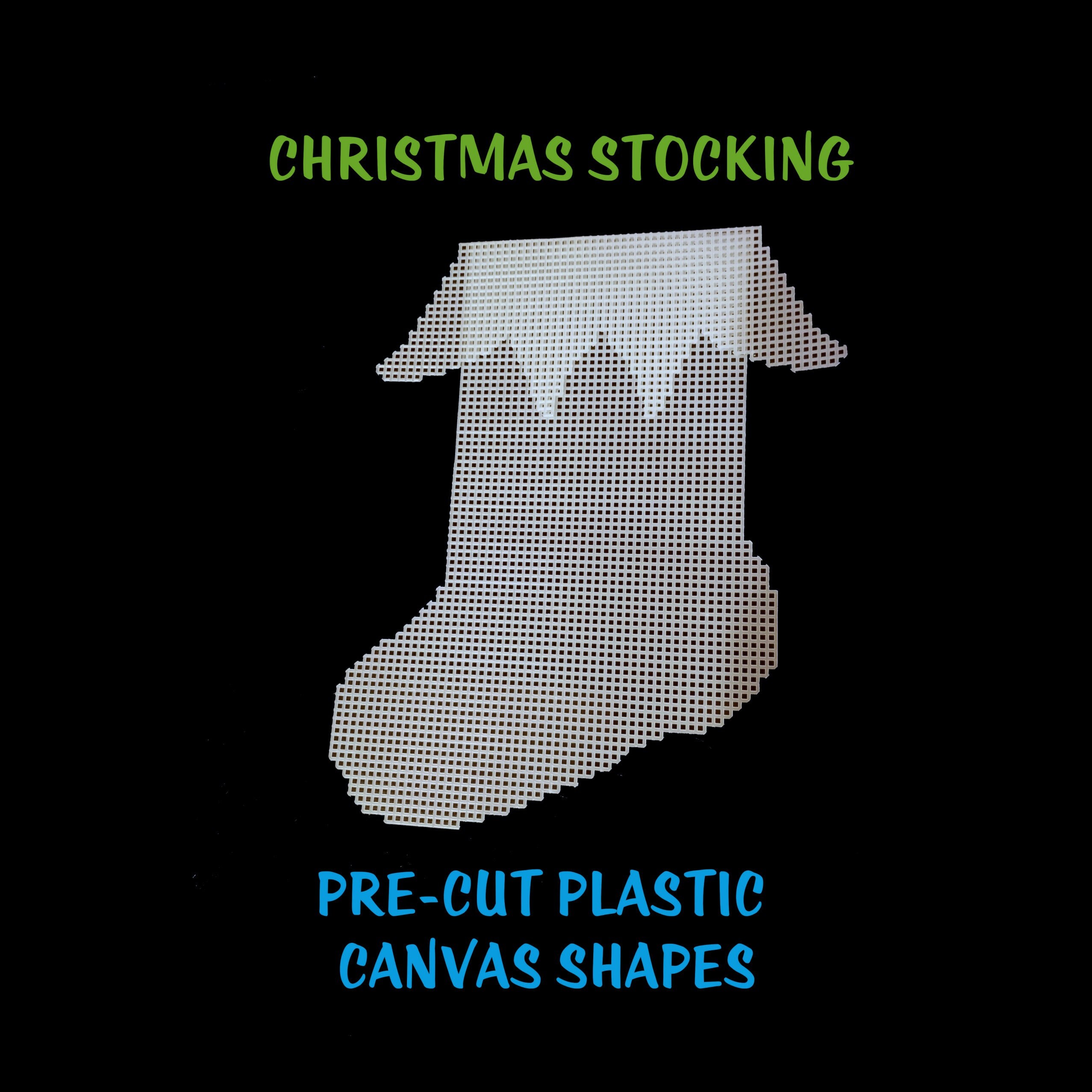 CHRISTMAS STOCKING Precut Plastic Canvas Shape Shapes Cut Etsy