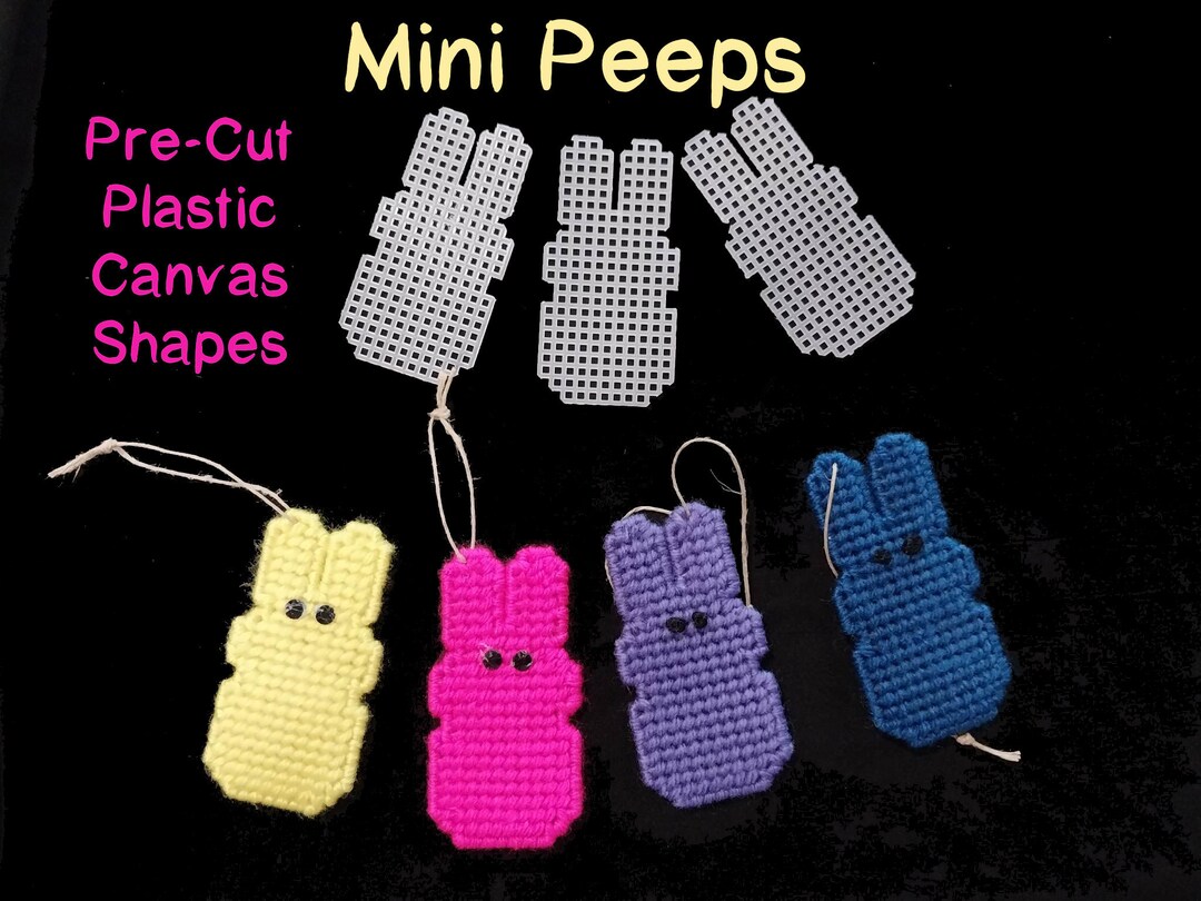 MINI PEEPS Pre-cut Plastic Canvas Shapes Cut-outs EASTER Ornaments ...