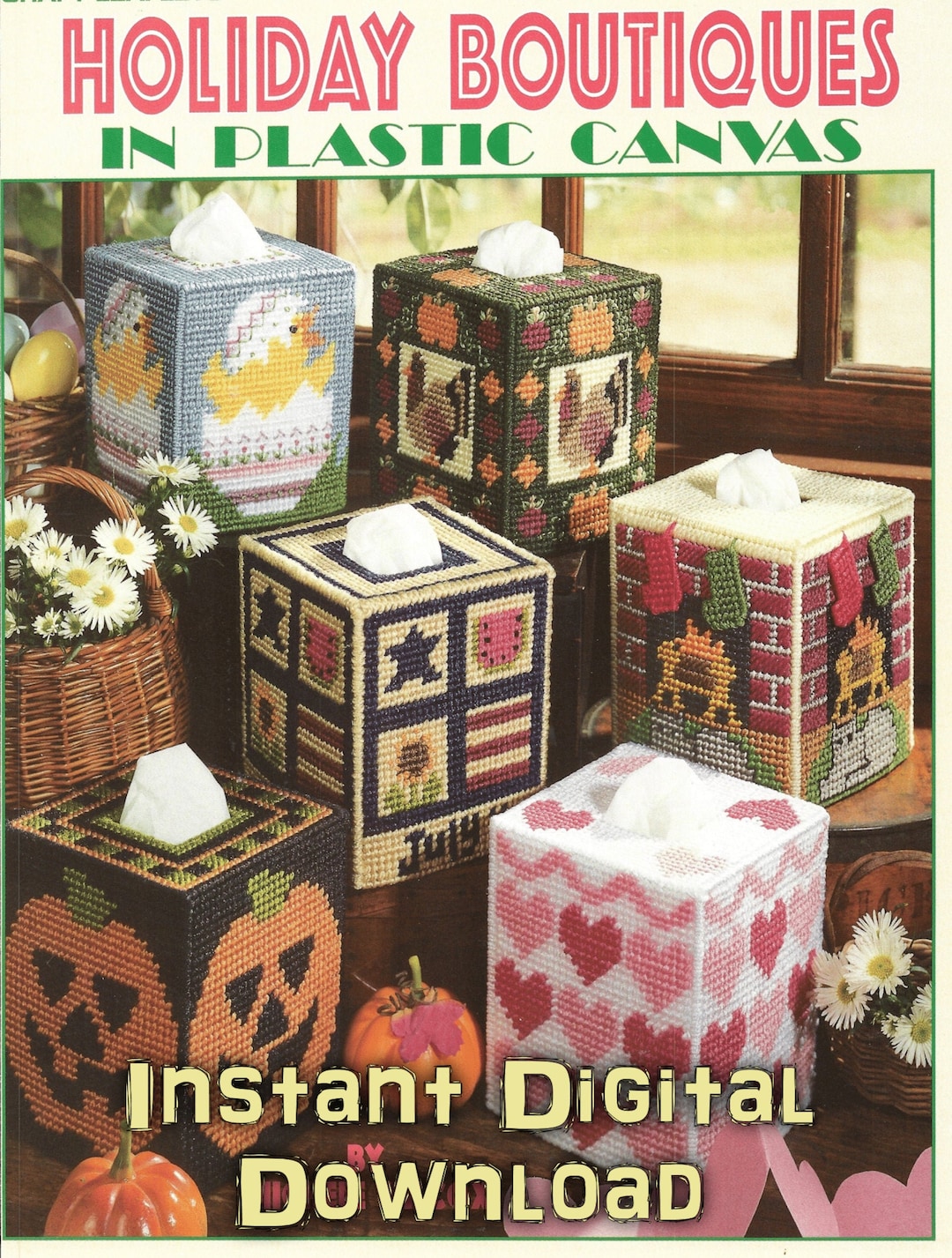 Holiday Tissue Box Cover Plastic Canvas Pattern (digital Download PDF ...