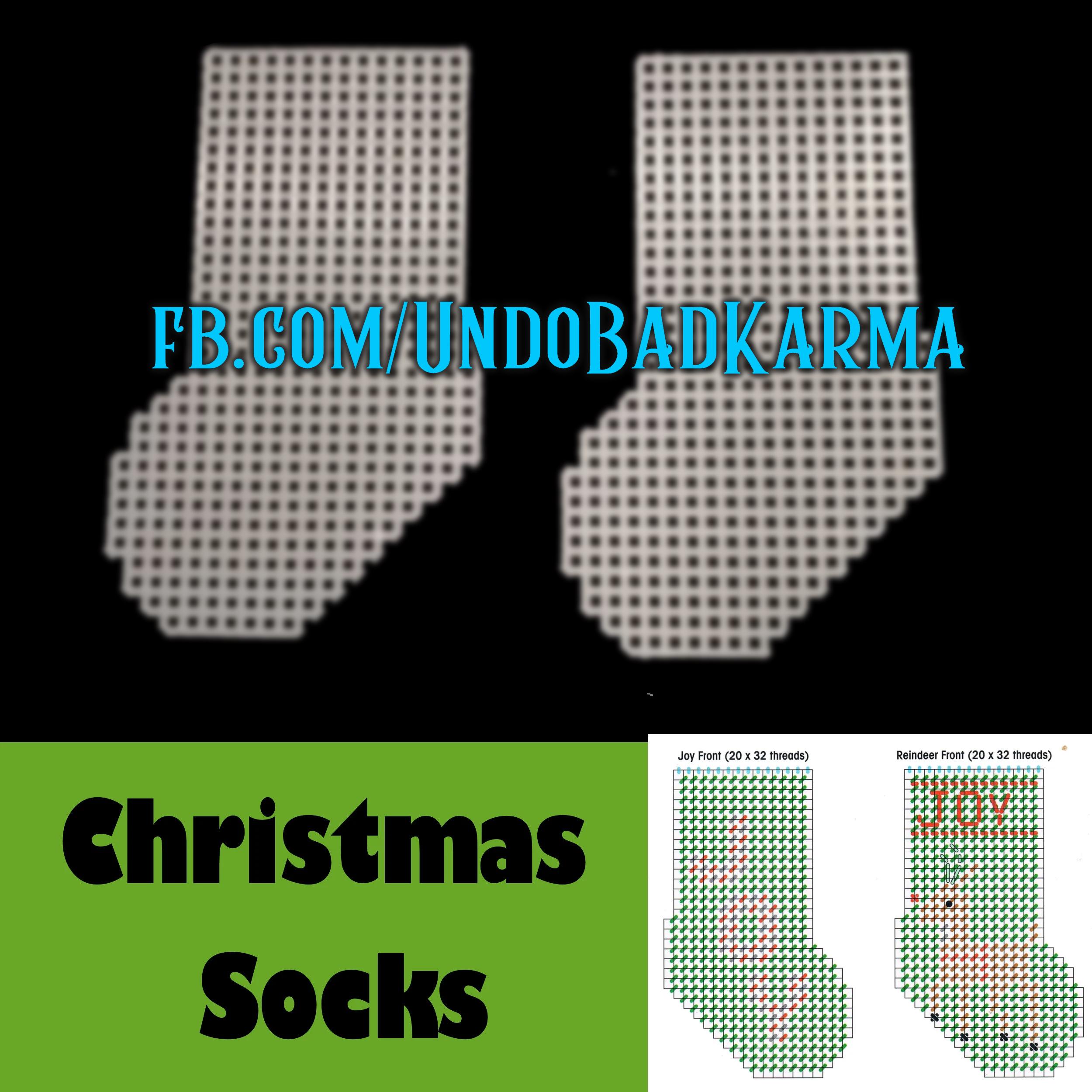 CHRISTMAS SOCKS Plastic Canvas Pre-Cut Shapes Ornaments Magnets Plant Pokes Gift Tags Optional Printed Pattern stocking Holiday tree
