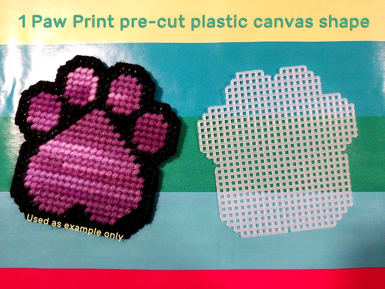 PAW PRINT Precut Plastic Canvas Shape COASTER Cut Out Etsy
