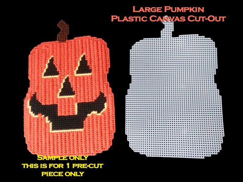 PUMPKIN HALLOWEEN Plastic Canvas Cut-out With FREE Pattern - Etsy