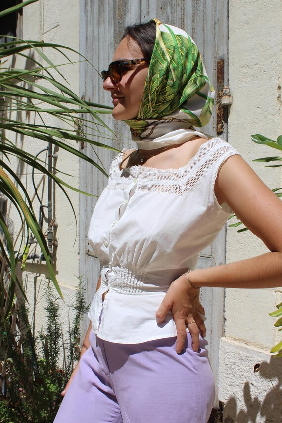 Antique French Camisole, Cotton & Lace