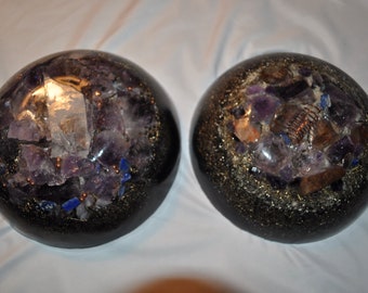 2 hand made quartz crystal Orgone Bunker buster units for extra strength 5G emf protection home decoration meditation great gift for all