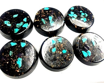 Handmade Quartz Crystal Orgone Energy TBS Set, EMF Protection