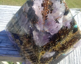1 extra large hand made Orgone Pyramid with Shungite for maximum emf protection home decoration improved sleep gift giving