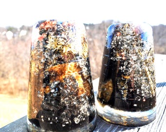 Quartz Crystal Orgone Set of 2, EMF Protection, Home Decoration