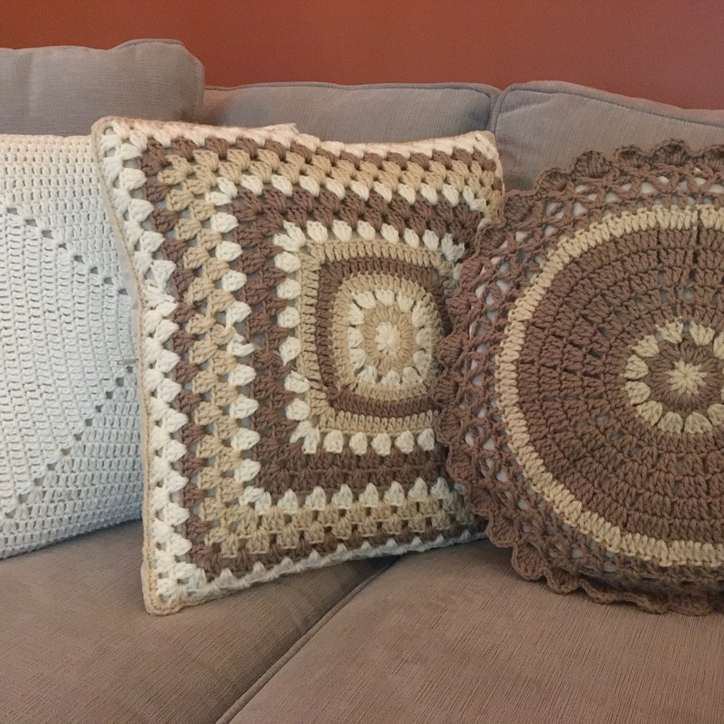 Crochet Pillow Case, Crochet Pillow Sham, Decorative Pillow Case, Dorm