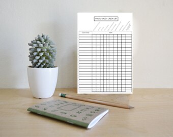 Editable Photo Shoot Checklist