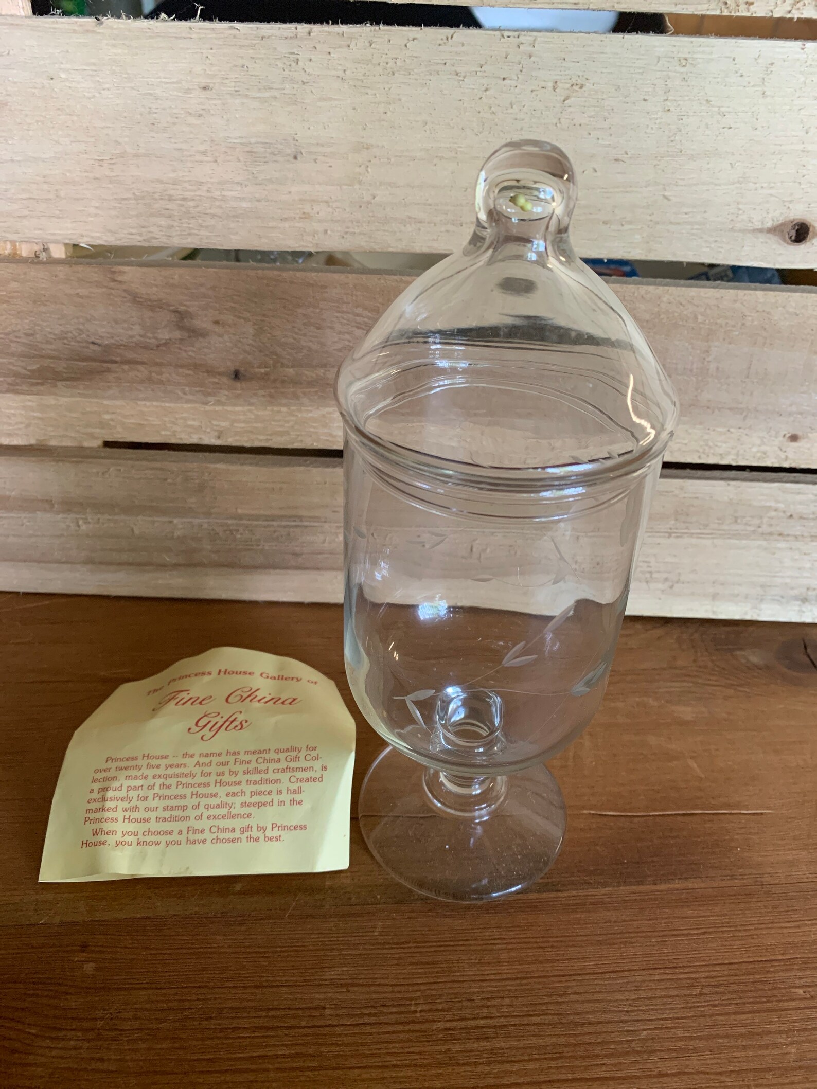 Vintage princess house apothecary jar/ candy dish Etsy