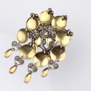 Traditional norwegian silver bunad brooch
