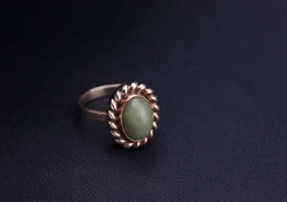 Bowenite ring. Gold-plated silver 925. Natural gre