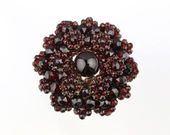 アンティーク ボヘミアン ガーネット ブローチ - Etsy 日本