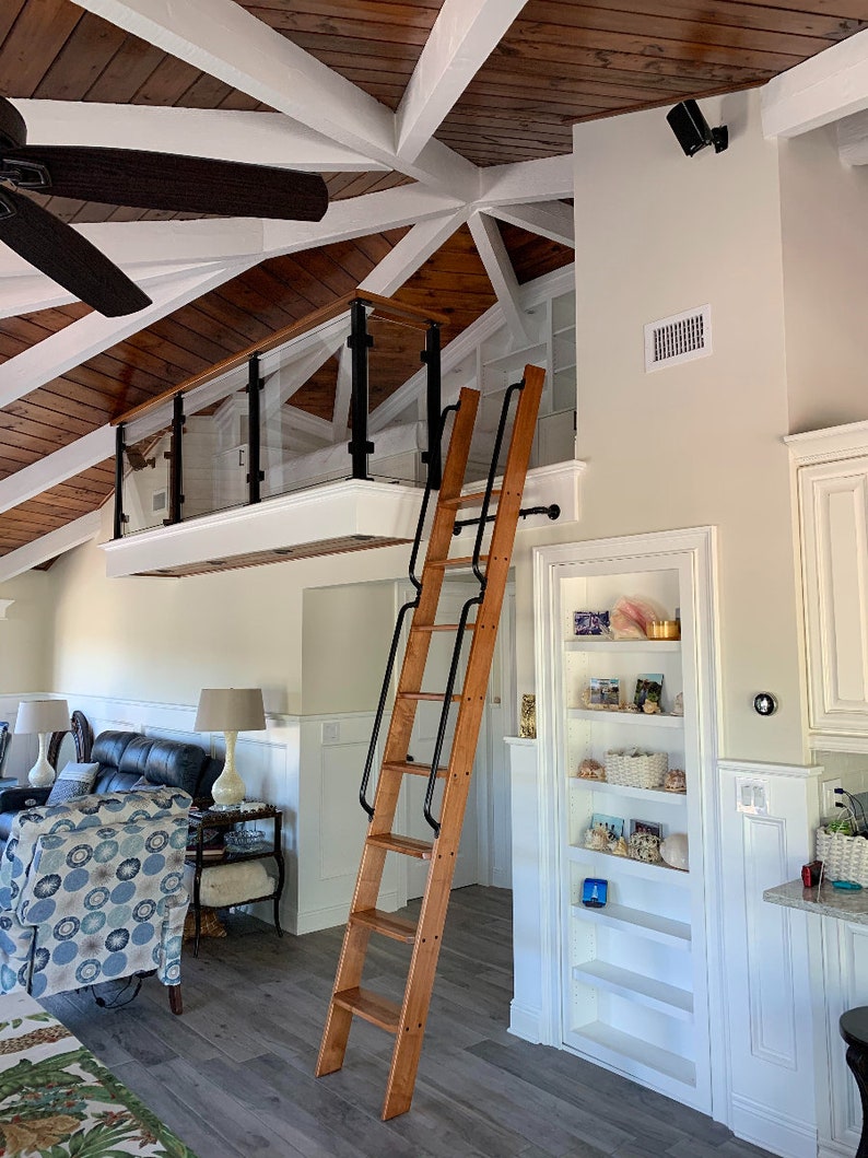 Hand Rails Loft Handrails for Library or Loft Ladder- Metal or Wood - Etsy