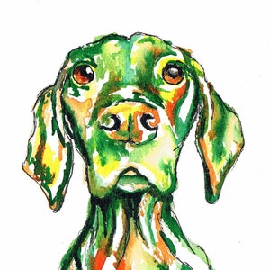Vizsla Dog, watercolour print, Vizsla print,Viszla art,Office art, wall art,dog prints,Vizsla gifts, Hungarian dog,Vizsla art, colourful art