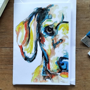Labrador dog Greeting card watercolour, pet,colourful, birthday, special occasion, thank you card, dog lover, Labrador card, Labrador art
