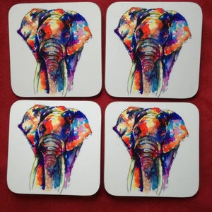 Elefant Untersetzer, Elefant Geschenk Elefanten Trinkgeschirr, Elefant Kunst, Elefant Geschenke, Elefant Druck