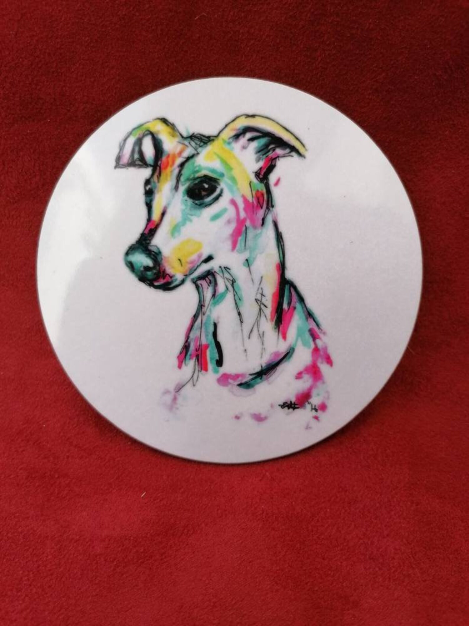 Whippet Coaster Whippet Gifts Whippet Dog Dog Coaster Dog Etsy