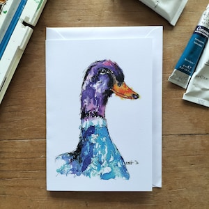 Tarjeta de felicitación de pato, tarjeta de cumpleaños, tarjeta mallard, tarjeta de ocasión especial, amante de los patos, tarjetas de pato, tarjetas de vida silvestre, tarjeta del día de la madre