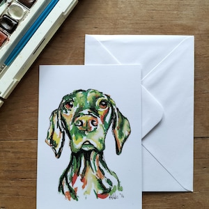 Carte Vizsla, chien Vizsla, impression Vizsla, cadeaux Vizsla, carte chien, cadeaux chien, chien hongrois, art vizsla, carte d'anniversaire, carte pour occasion spéciale