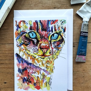 Tabby Cat card, birthday card, special occasion, anniversary, thank you, cat lover, cat card, cat gifts, cat cards, mother&#39;s card