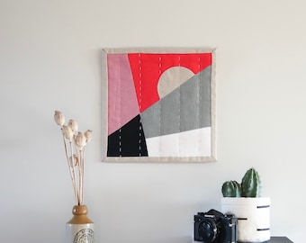Hand Quilted Wall Hanging - Landscape / Contemporary Textile Art / Fabric Wall Hanging