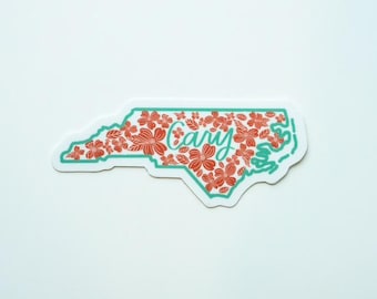 Cary, NC Hometown sticker, north carolina stickers