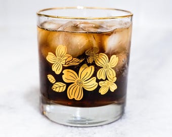 Dogwood Gold Cocktail Glass: North Carolina Bourbon Whiskey Glass