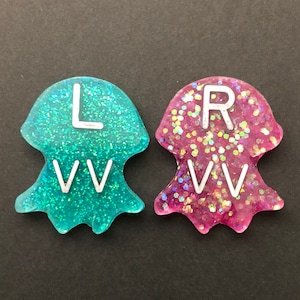 Jellyfish Xray Markers, Sea Creatures, Ocean Life, Beach X-ray Markers, Glitter, With Initials