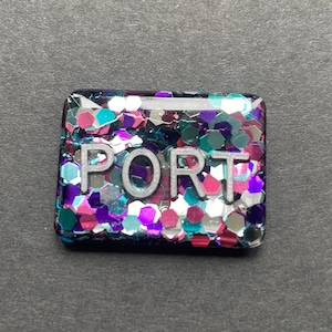 Portable Xray Marker, Port, Mobile, Large Rectangle, Glitter