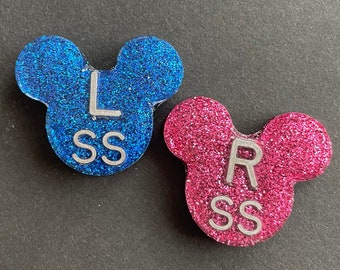 Mouse Ears Xray Markers, With Initials, Glitter