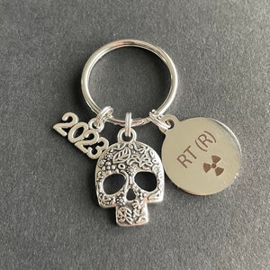Rad Tech Graduation Gift, 2025, X-ray Tech Keychain, Radiology, Xray Tech, Skeleton, RT (R), Boards